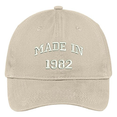 Trendy Apparel Shop Made in 1982-37th Birthday Embroidered Brushed Cotton Baseball Cap