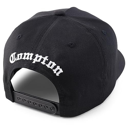 Trendy Apparel Shop Old English Compton City 3D Embroidered 5 Panel Snapback Cap