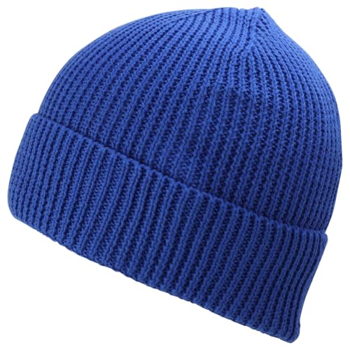 Trendy Apparel Shop Stretchy Cotton Knitted Cuff Beanie Hat