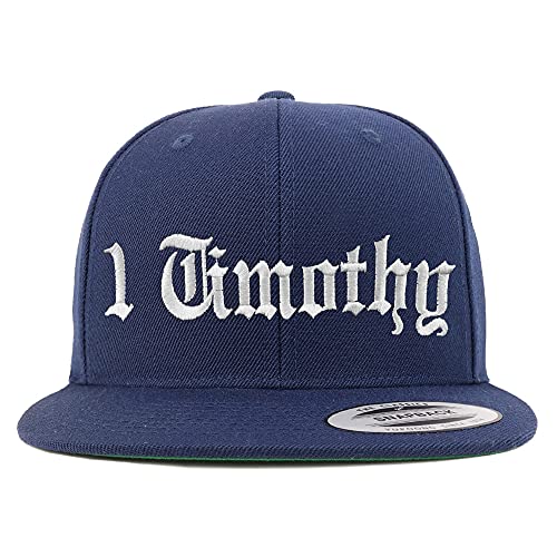 Trendy Apparel Shop 1 Timothy Old English Embroidered Flatbill Snapback