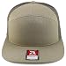 Trendy Apparel Shop Structured High Profile 7 Panel Flat Bill Mesh Back Snapback Cap