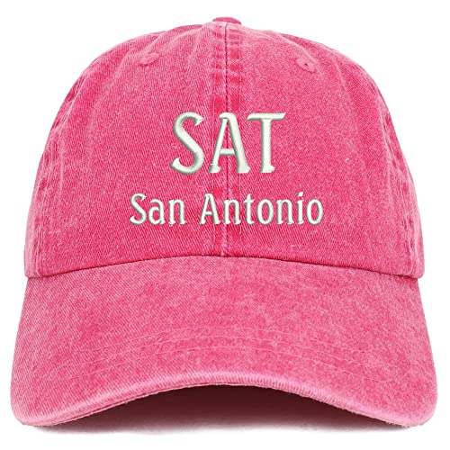 Trendy Apparel Shop SAN San Antonio Embroidered Pigment Dyed Washed Baseball Cap
