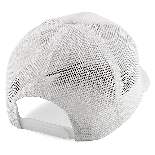 Trendy Apparel Shop Oversize XXL 6 Panel Structured Curved Bill Mesh Snapback Trucker Cap
