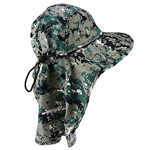 Trendy Apparel Shop Outdoorsman Sport Activity Large Bill Flap Boonie Mesh Cap