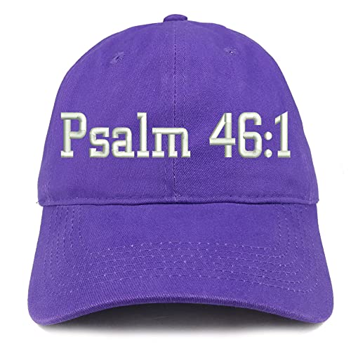 Trendy Apparel Shop Psalm 46:1 Low Profile Soft Cotton Baseball Cap
