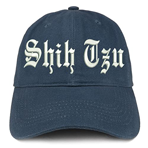 Trendy Apparel Shop Old English Shih Tzu Low Profile Soft Cotton Baseball Cap