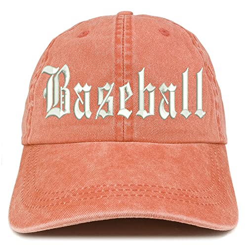 Trendy Apparel Shop Old English Baseball Washed Pigment Dyed Baseball Cap