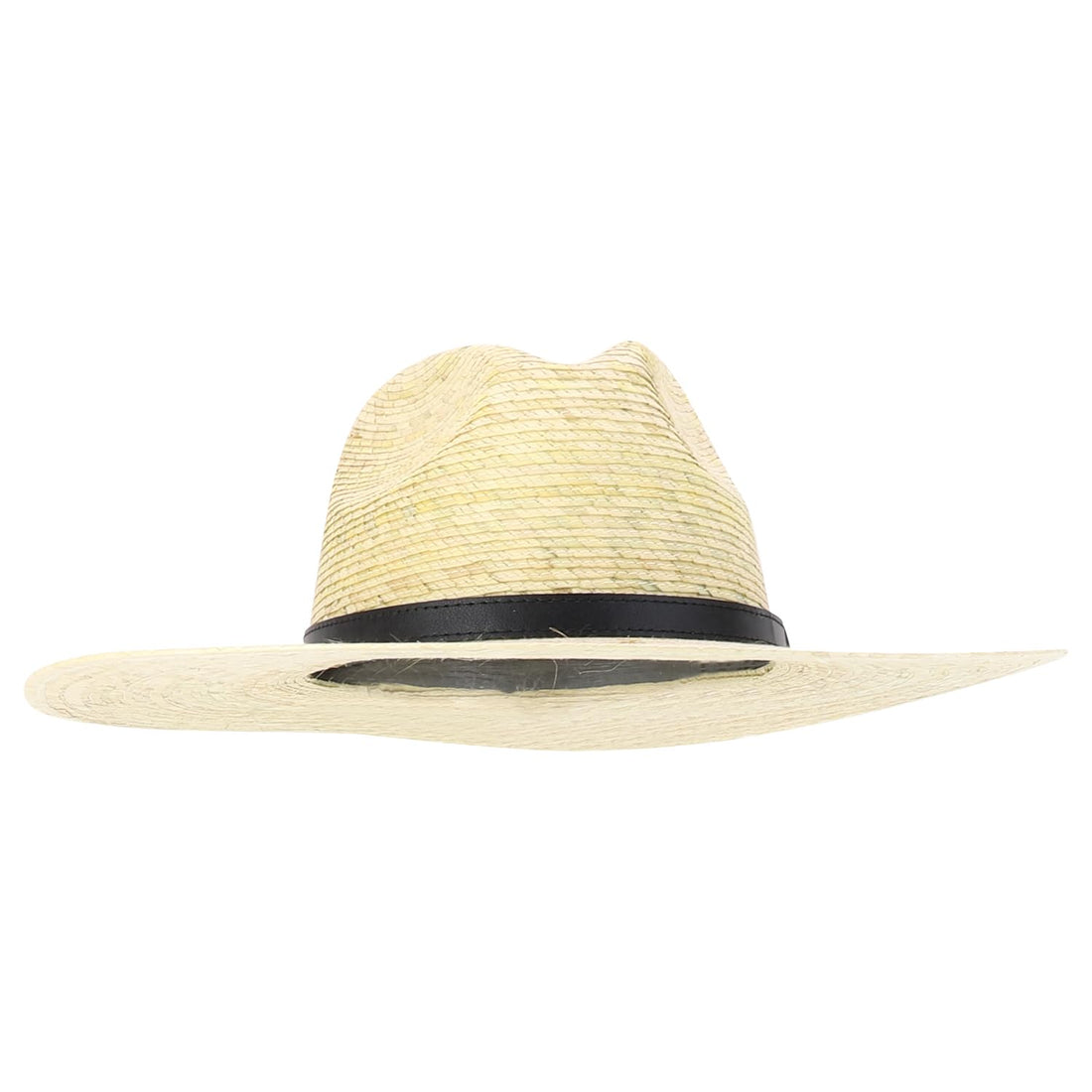Trendy Apprel Shop Palm Braid UPF 50+ Wide Brim Fedora Crown Sun Hat