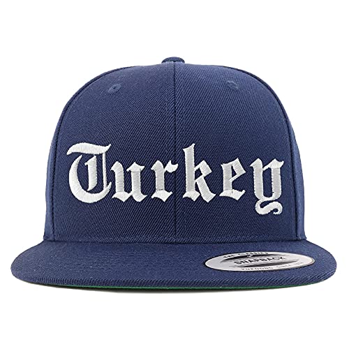Trendy Apparel Shop Turkey Old English Embroidered Flatbill Snapback