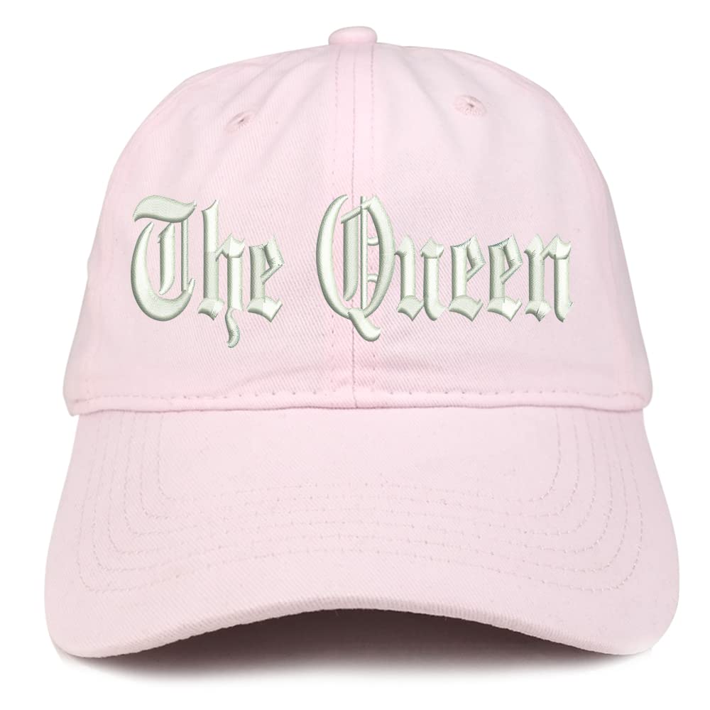 Trendy Apparel Shop The Queen Old English Low Profile Soft Cotton Baseball Cap