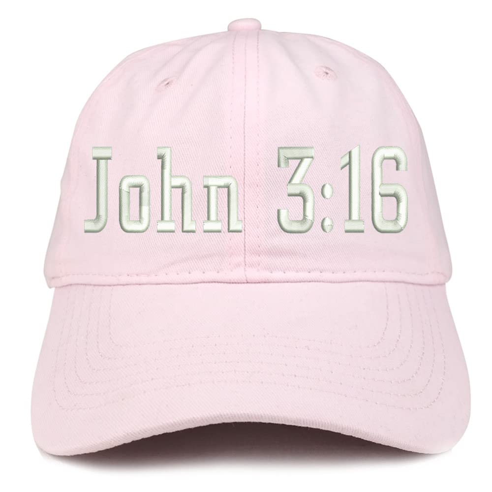 Trendy Apparel Shop John 3:16 Low Profile Soft Cotton Baseball Cap