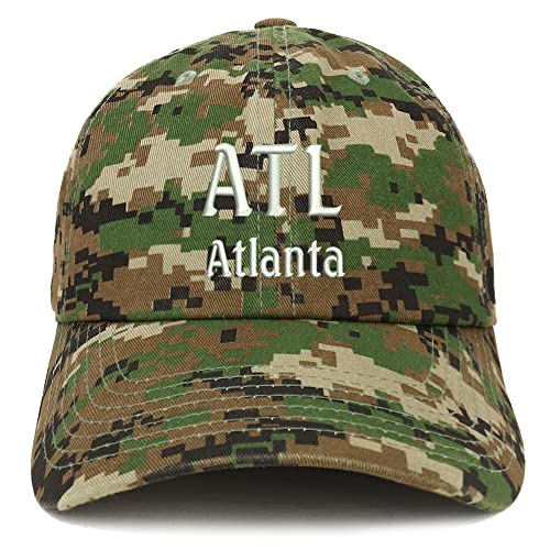Trendy Apparel Shop ATL Atlanta Low Profile Soft Cotton Baseball Cap