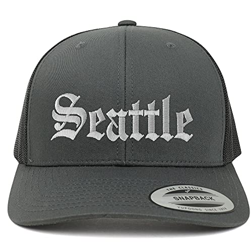 Trendy Apparel Shop Seattle Old English 6 Panel Trucker Mesh Cap