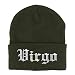 Trendy Apparel Shop Virgo Old English Embroidered Long Cuff Beanie