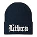 Trendy Apparel Shop Libra Old English Embroidered Long Cuff Beanie