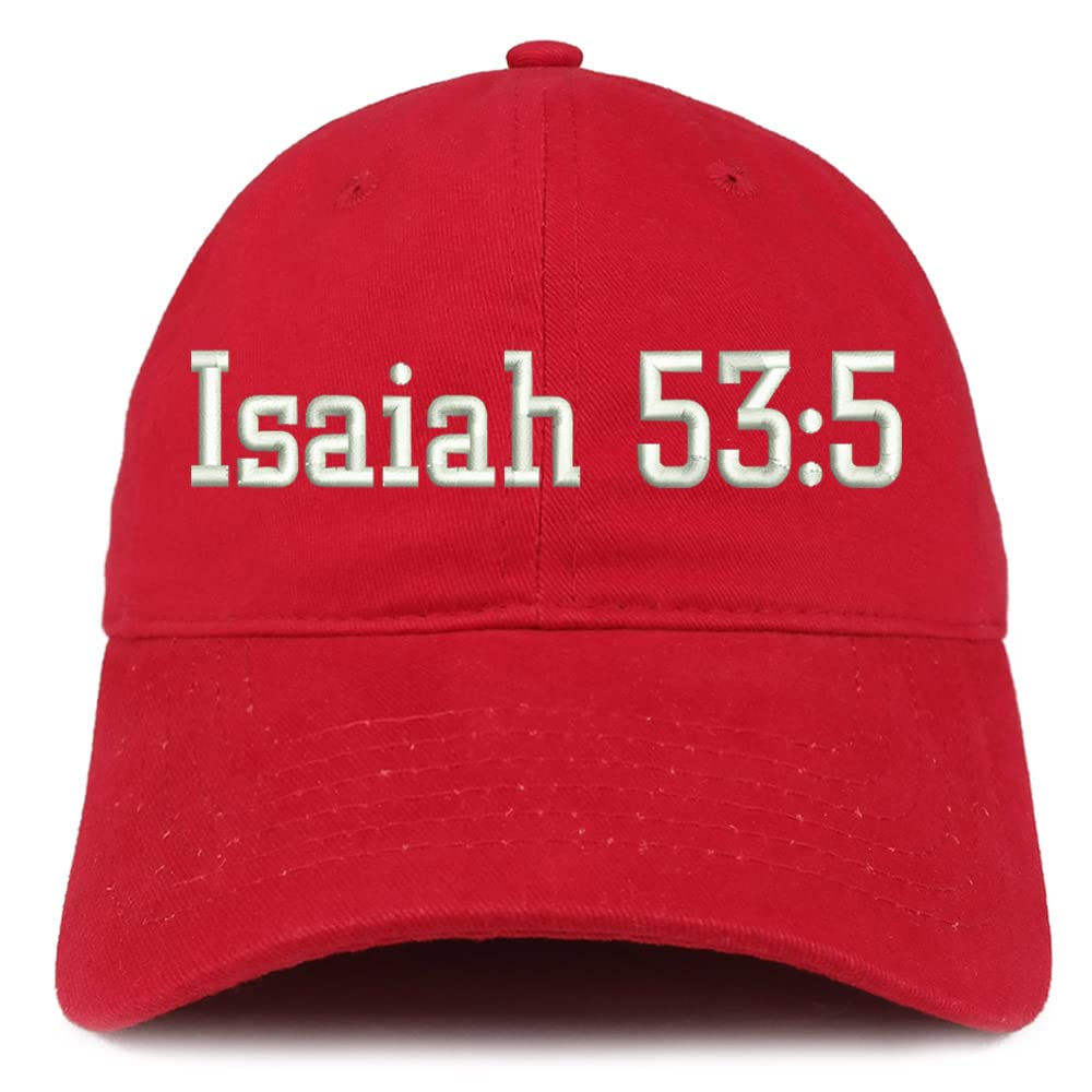 Trendy Apparel Shop Isaiah 53:5 Low Profile Soft Cotton Baseball Cap