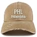 Trendy Apparel Shop PHL Philadelphia Embroidered Frayed Bill Trucker Mesh Back Cap