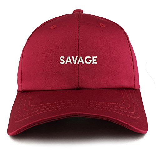 Trendy Apparel Shop Savage Embroidered Structured Satin Adjustable Cap
