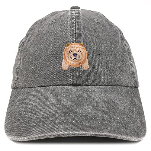 Trendy Apparel Shop Chow Chow Patch Pigment Dyed Washed Baseball Cap