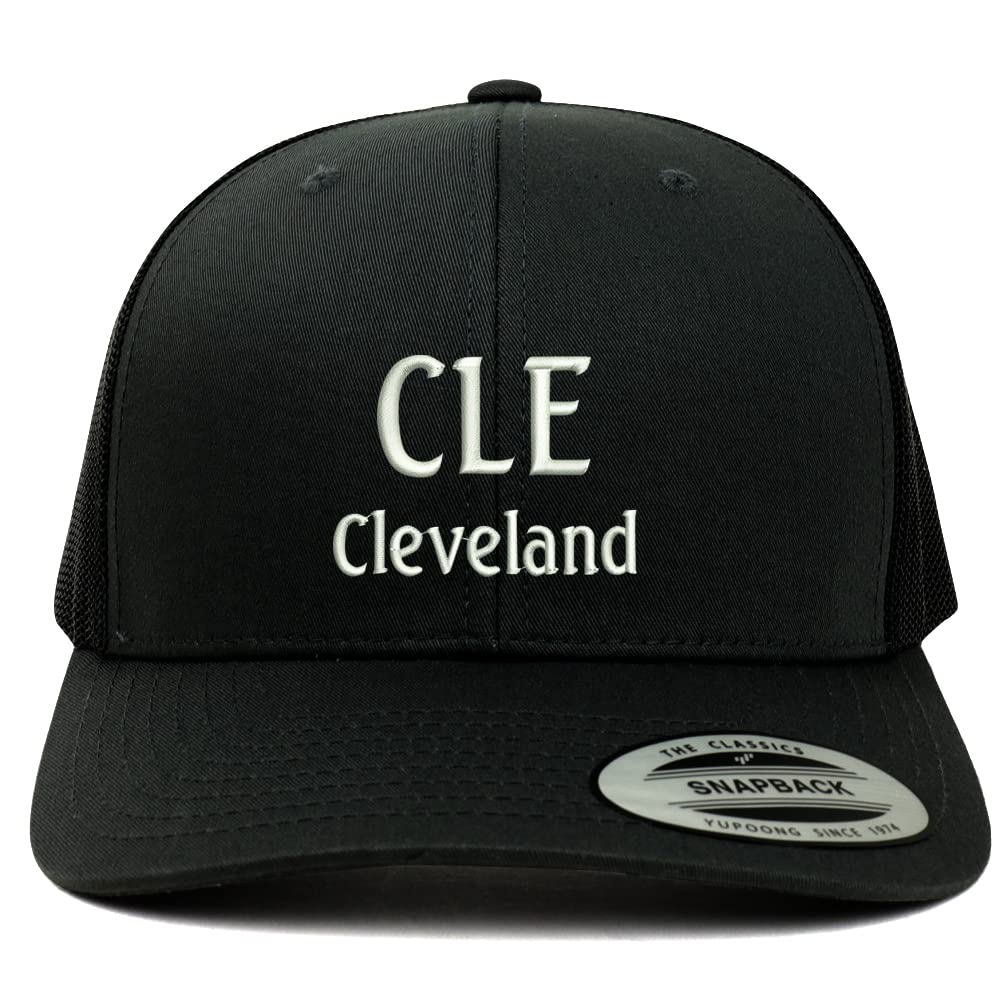 Trendy Apparel Shop CLE Cleveland Embroidered Retro Fit Trucker Mesh Cap