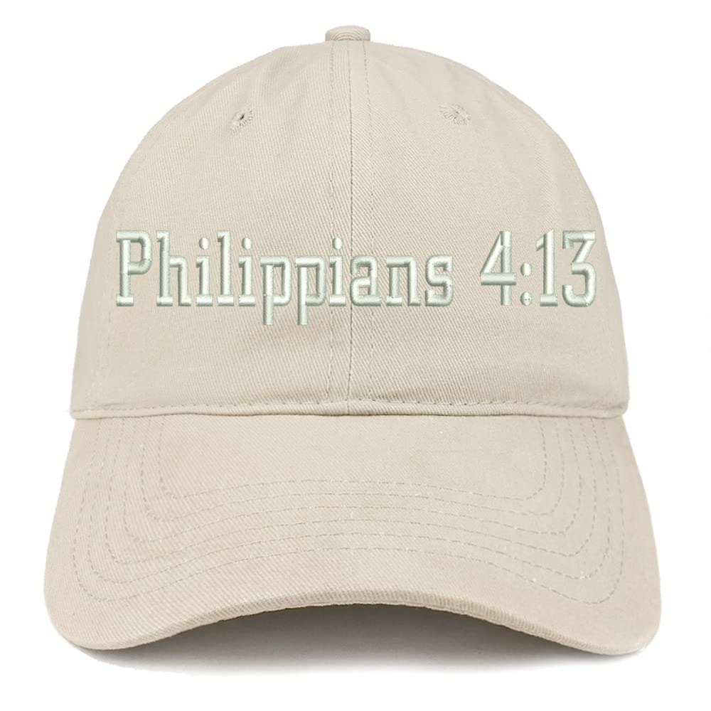 Trendy Apparel Shop Philippians 4:13 Low Profile Soft Cotton Baseball Cap