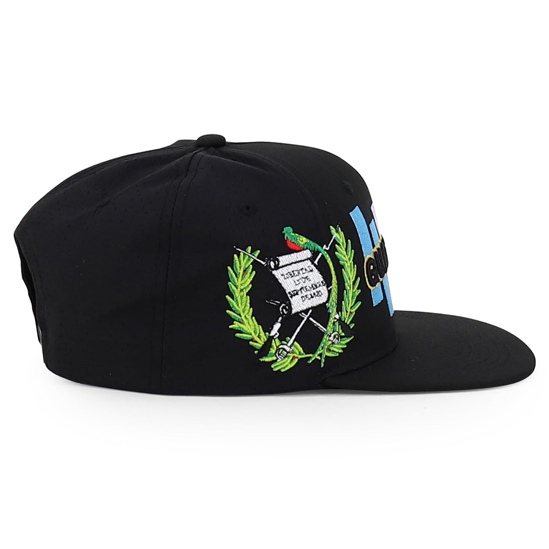 Trendy Apparel Shop Central America States Embroidered Mesh Back Flat Bill Cap