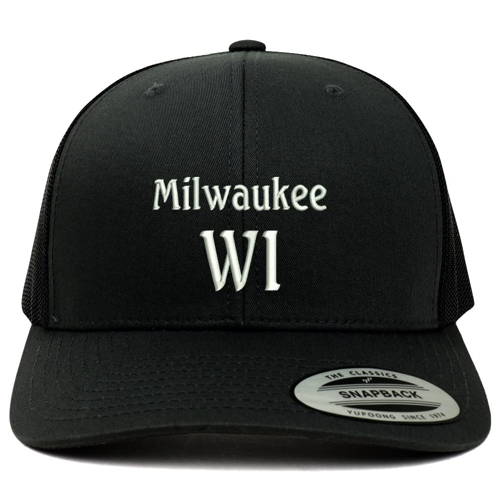 Trendy Apparel Shop Milwaukee WI Embroidered Retro Fit Trucker Mesh Cap