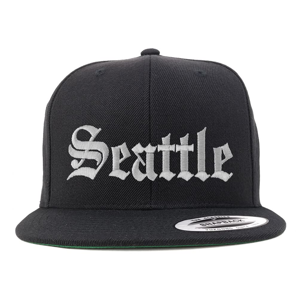Trendy Apparel Shop Seattle Old English Embroidered Flatbill Snapback
