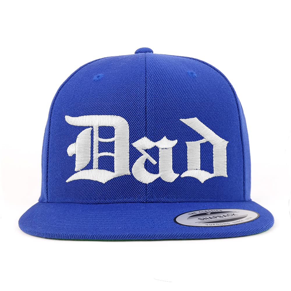 Trendy Apparel Shop DAD Old English Embroidered Flatbill Snapback