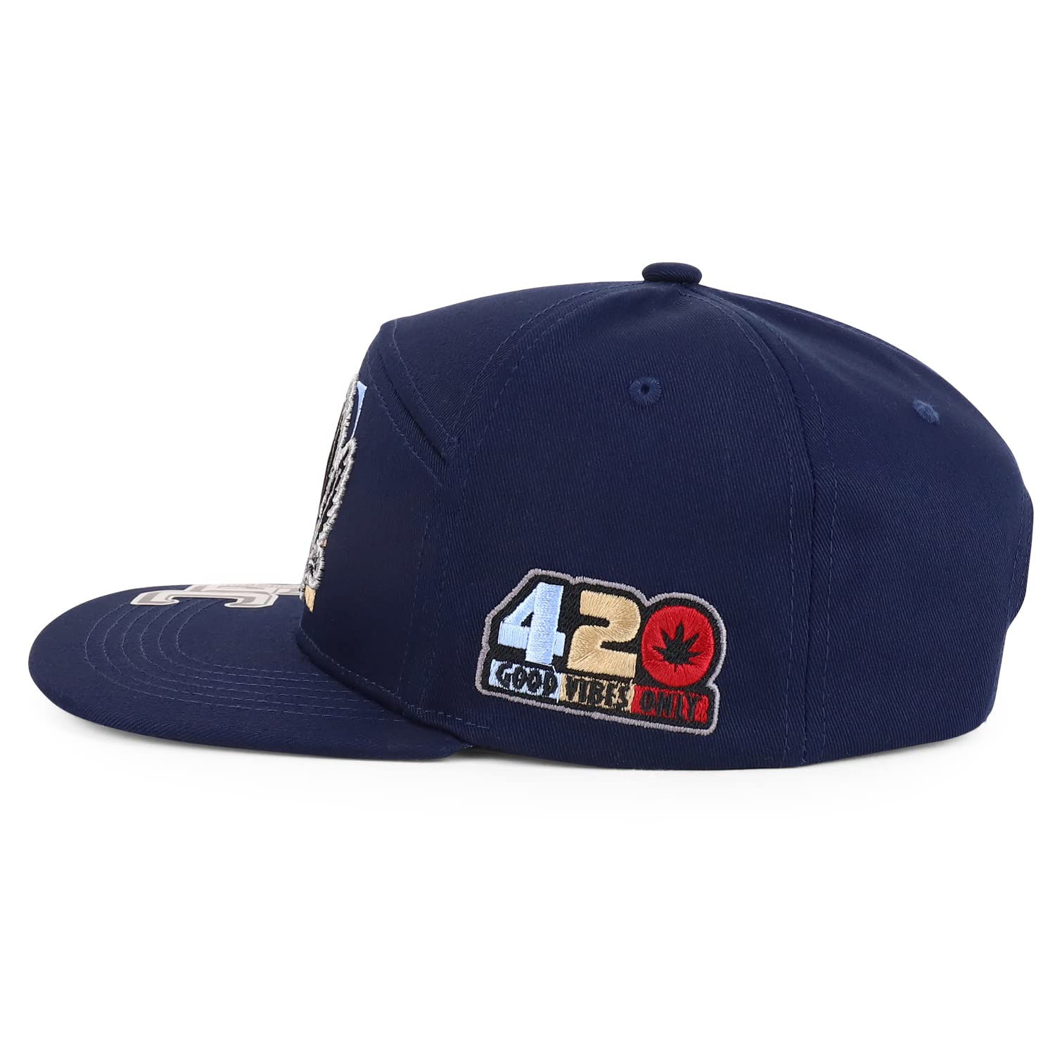 Trendy Apparel Shop 420 Good Vibes Only Embroidered Flatbill Snapback