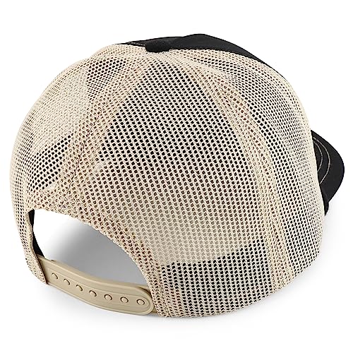 Trendy Apparel Shop 5 Panel Foam Front Ripstop Trucker Snapback Cap