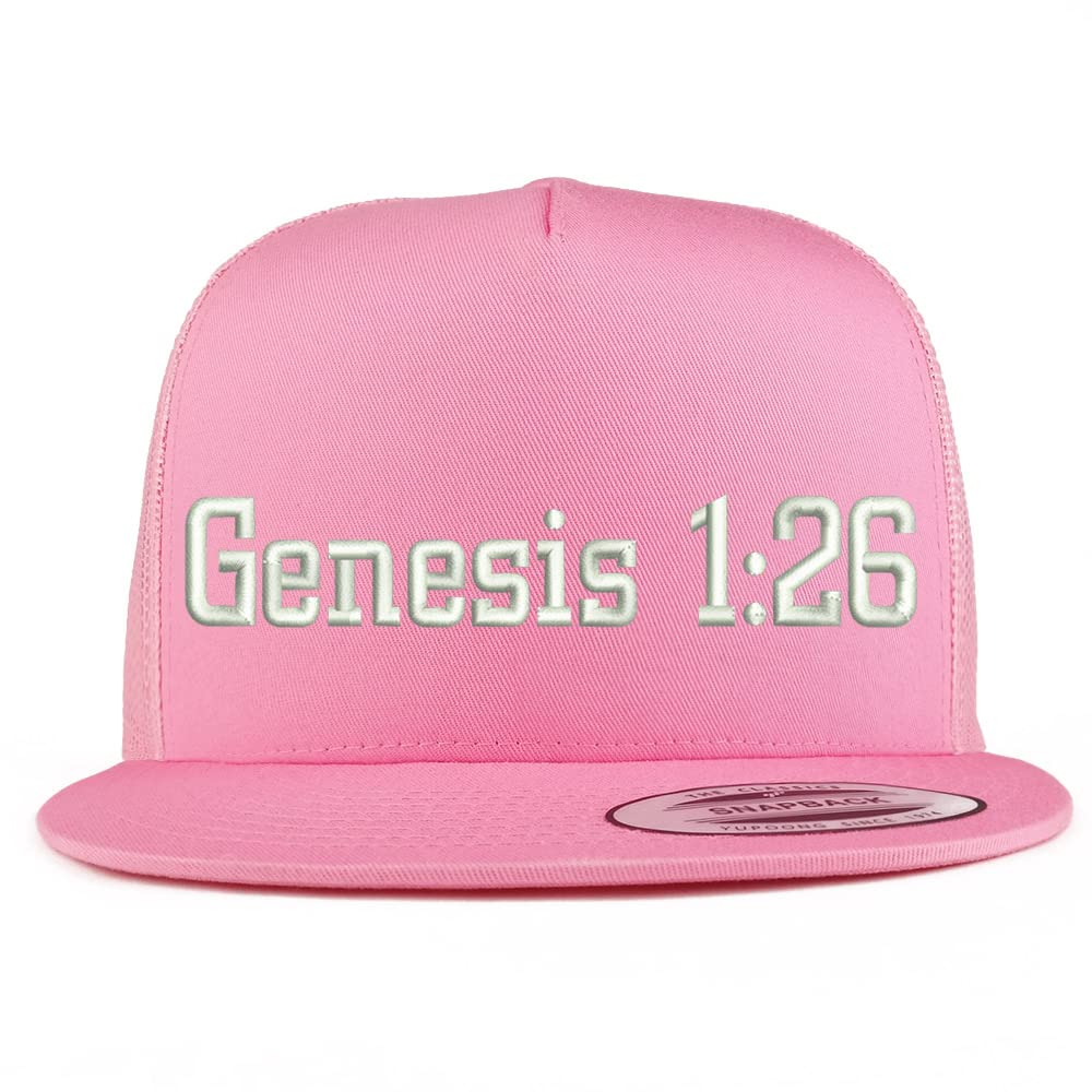 Trendy Apparel Shop Genesis 1:26 5 Panel Flatbill Trucker Cap