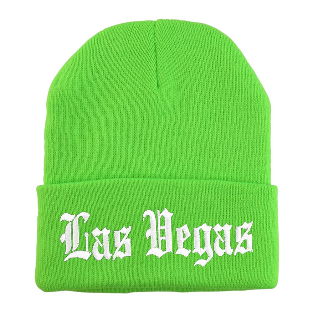 Trendy Apparel Shop Las Vegas Old English Embroidered Long Cuff Beanie