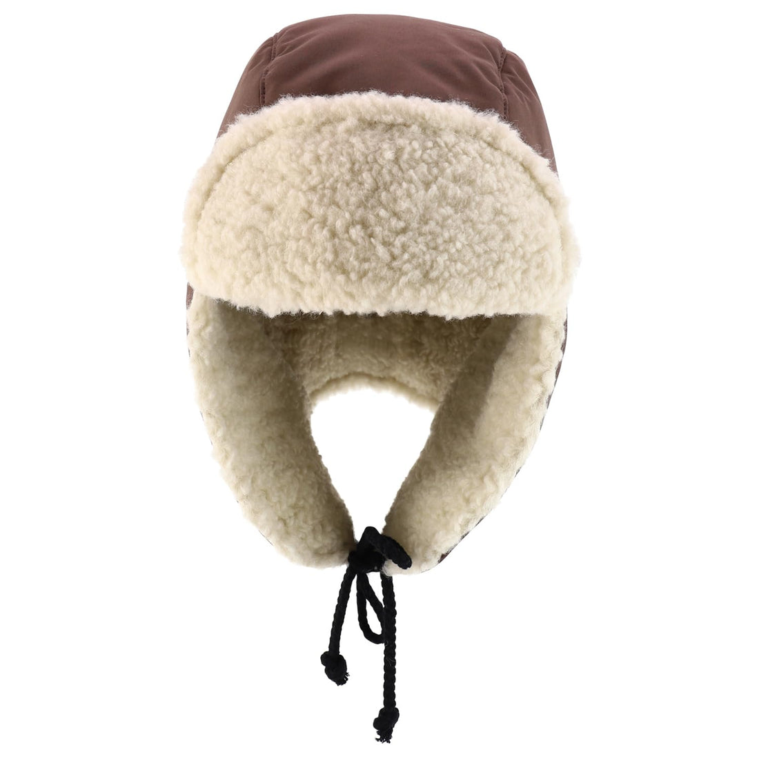 Trendy Apprel Shop Warm Winter Fur Ear Flaps Sherpa Lined Trooper Hat