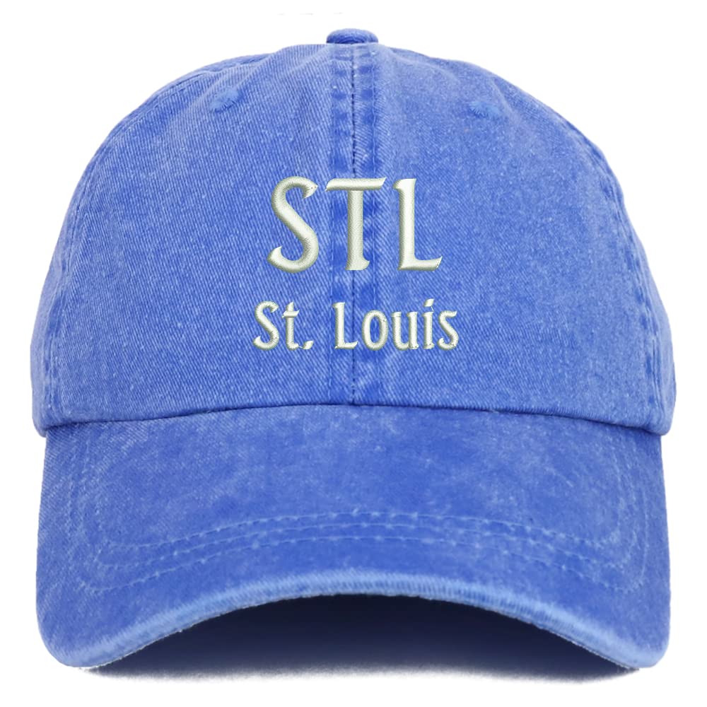 Trendy Apparel Shop STL St. Louis Embroidered Pigment Dyed Washed Baseball Cap