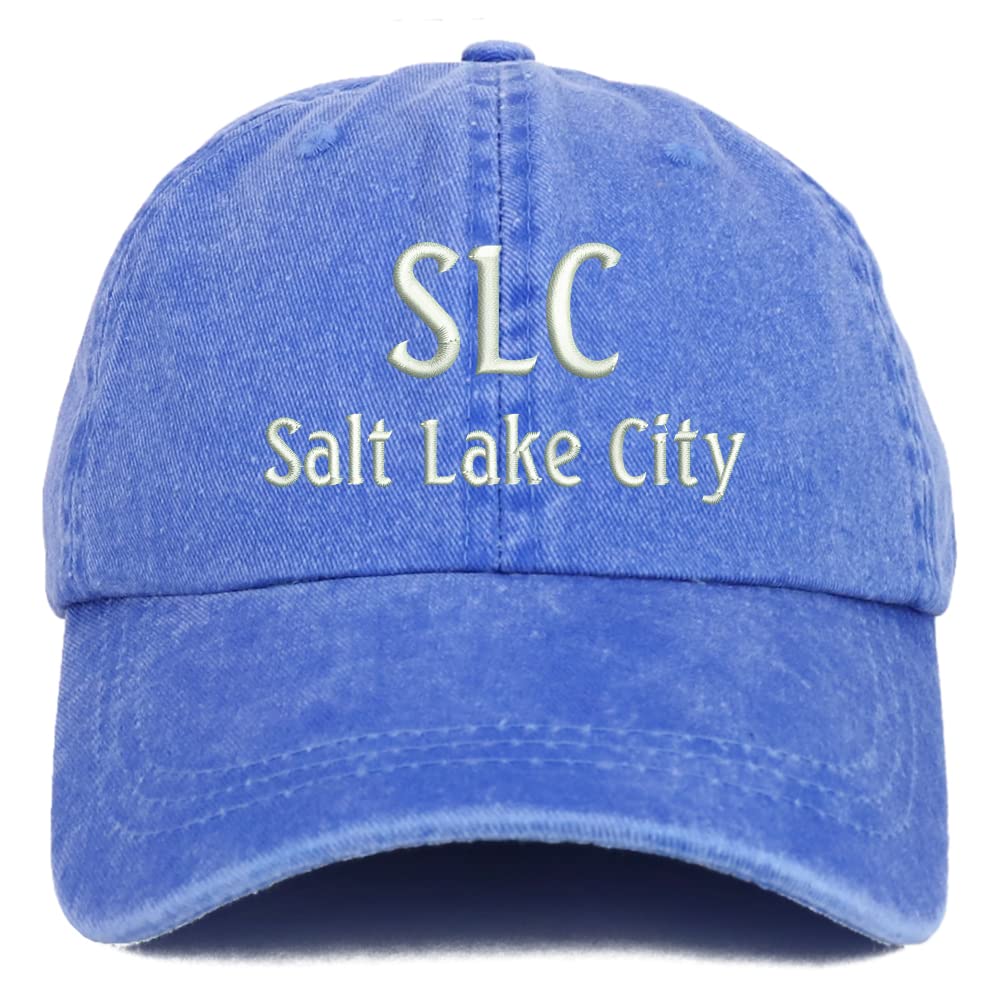 Trendy Apparel Shop SLC Salt Lake City Embroidered Pigment Dyed Washed Baseball Cap
