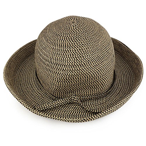 Trendy Apparel Shop Ladies Large Kettle Brim Stylish Paper Braid Summer Hat