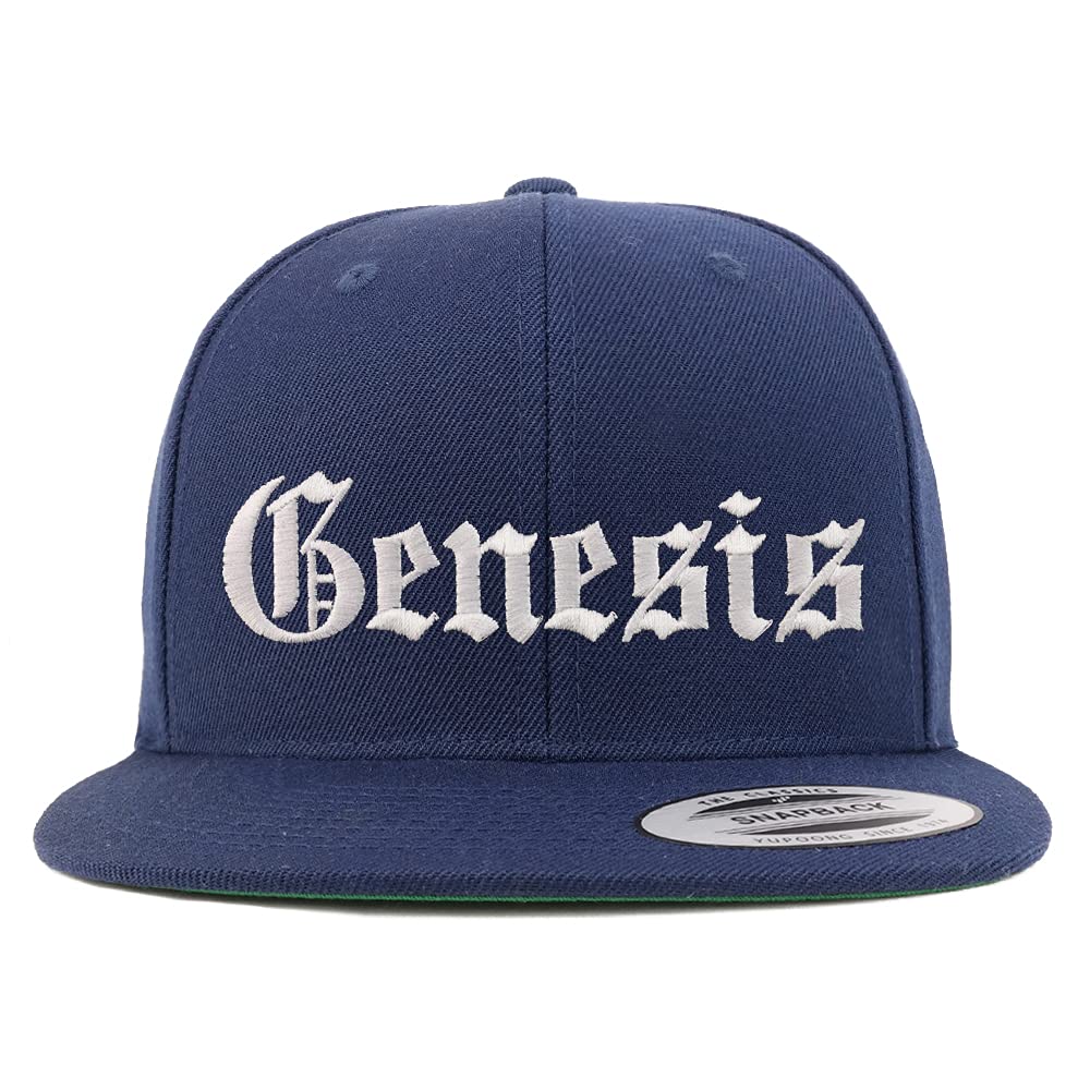 Trendy Apparel Shop Genesis Old English Embroidered Flatbill Snapback