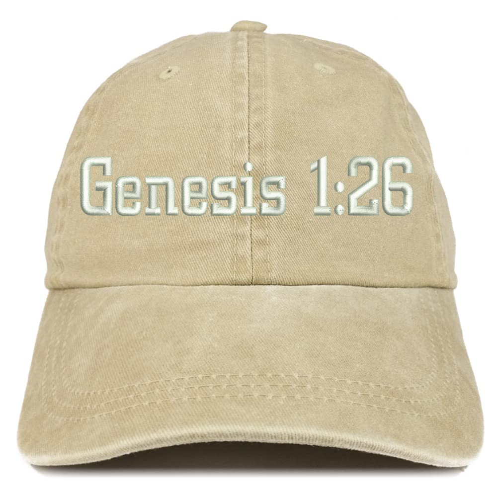 Trendy Apparel Shop Genesis 1:26 Washed Pigment Dyed Baseball Cap