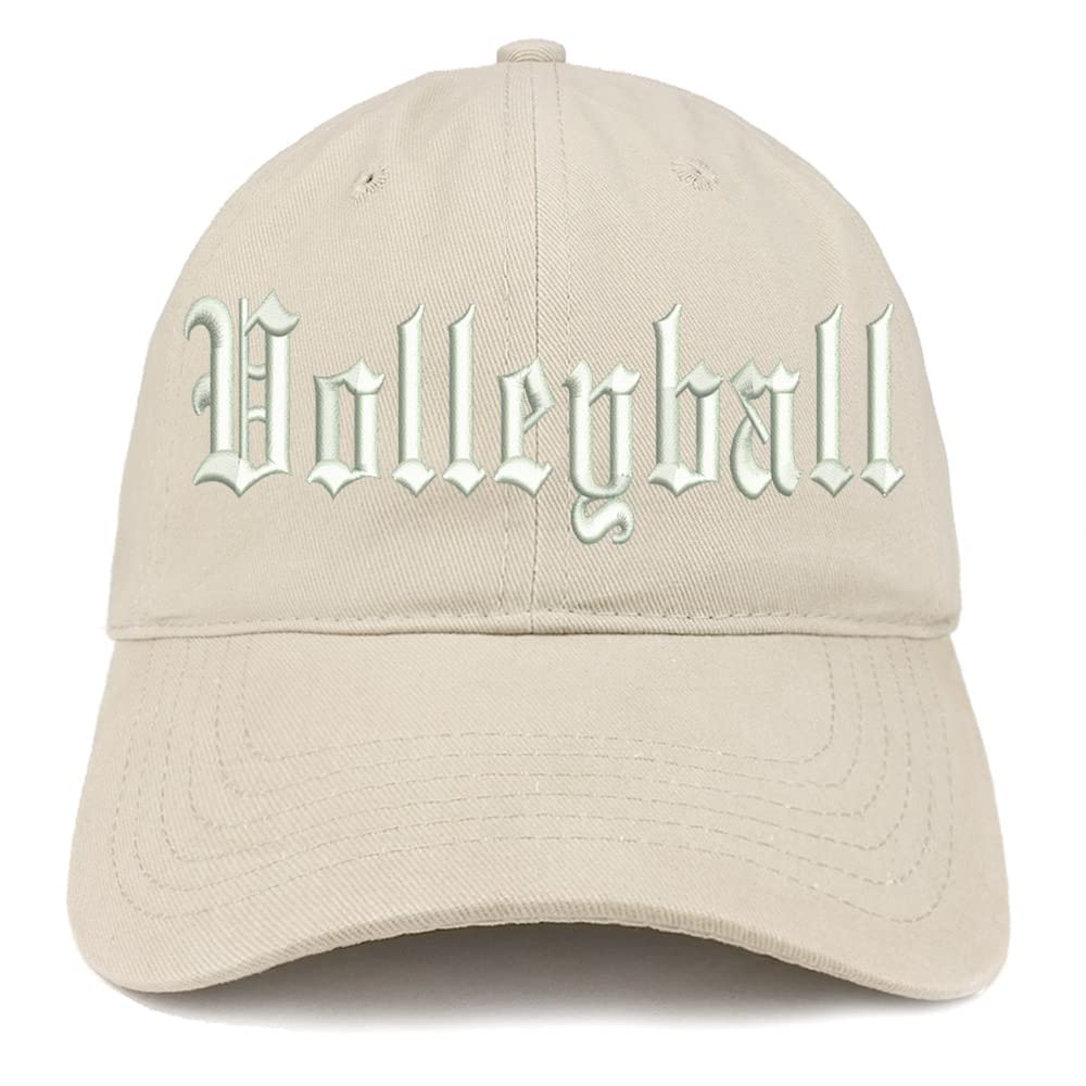 Trendy Apparel Shop Old English Volleyball Low Profile Soft Cotton Baseball Cap