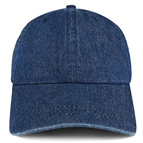 Trendy Apparel Shop Low Profile Unstructured Denim Garment Washed Baseball Cap