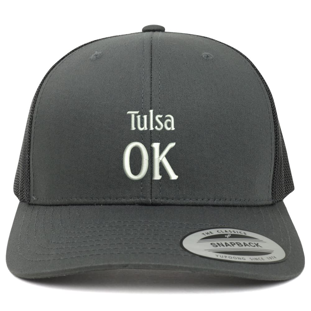 Trendy Apparel Shop Tulsa OK Embroidered Retro Fit Trucker Mesh Cap