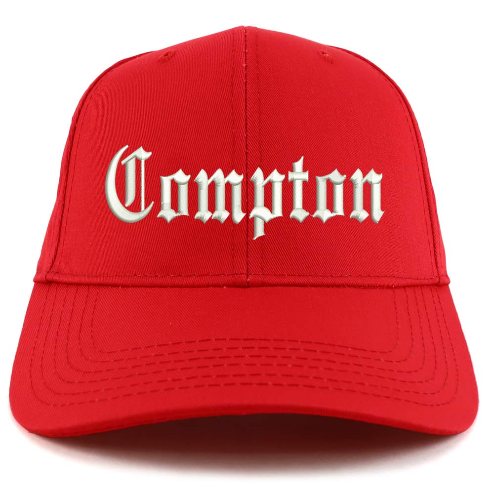 Trendy Apparel Shop Compton City Old English Embroidered Sturctured Ball Cap