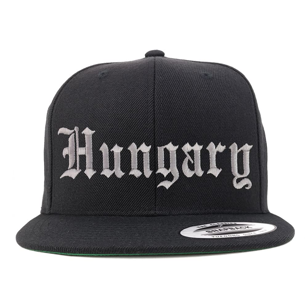 Trendy Apparel Shop Hungary Old English Embroidered Flatbill Snapback