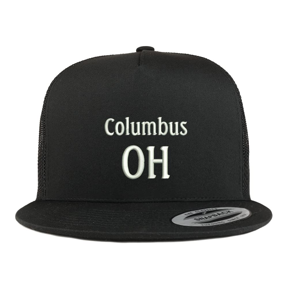 Trendy Apparel Shop Columbus OH Embroidered 5 Panel Flatbill Trucker Cap