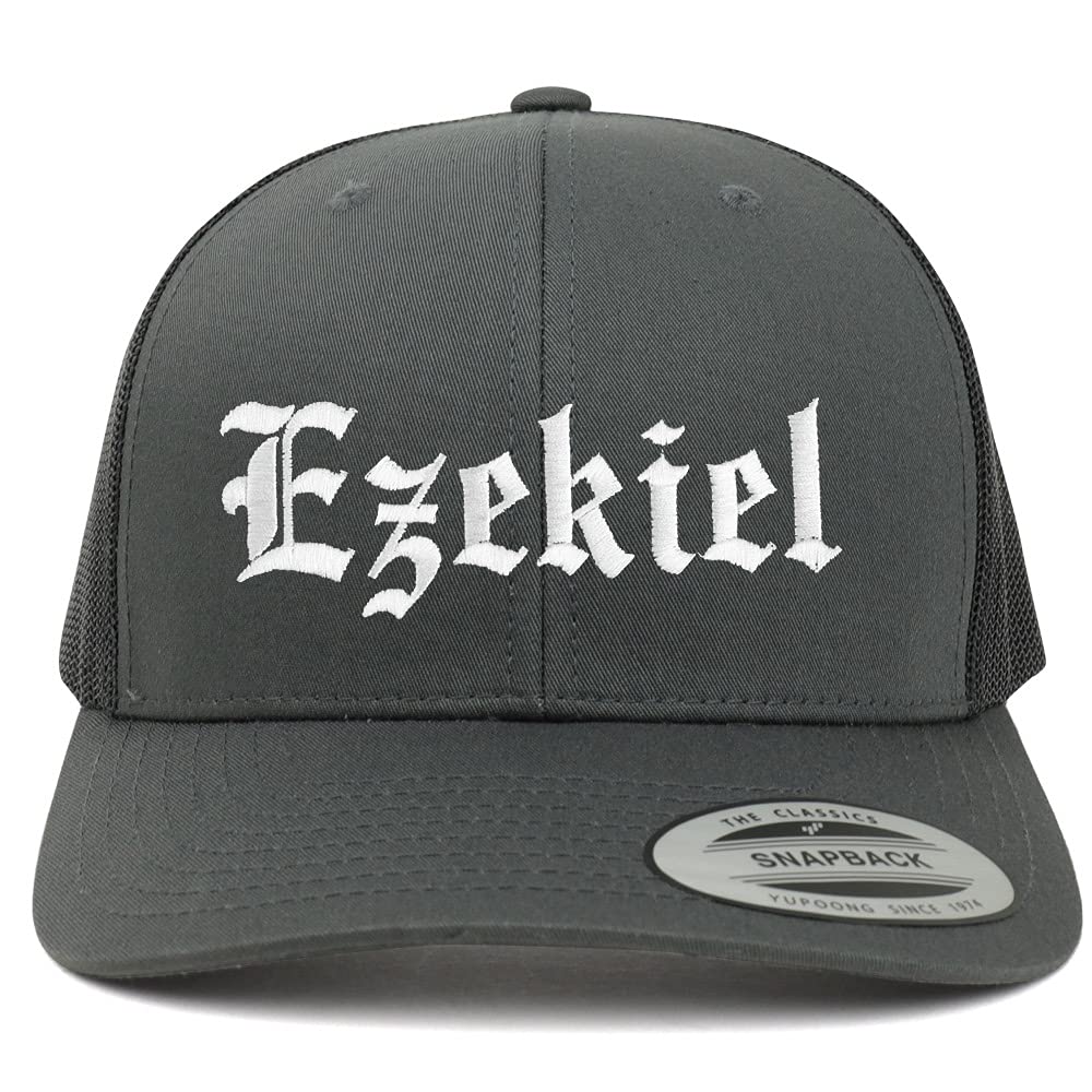 Trendy Apparel Shop Ezekiel Old English 6 Panel Trucker Mesh Cap