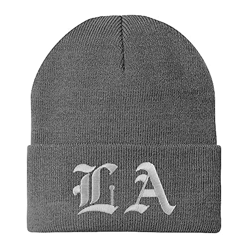 Trendy Apparel Shop Louisiana LA Old English Embroidered Long Cuff Beanie