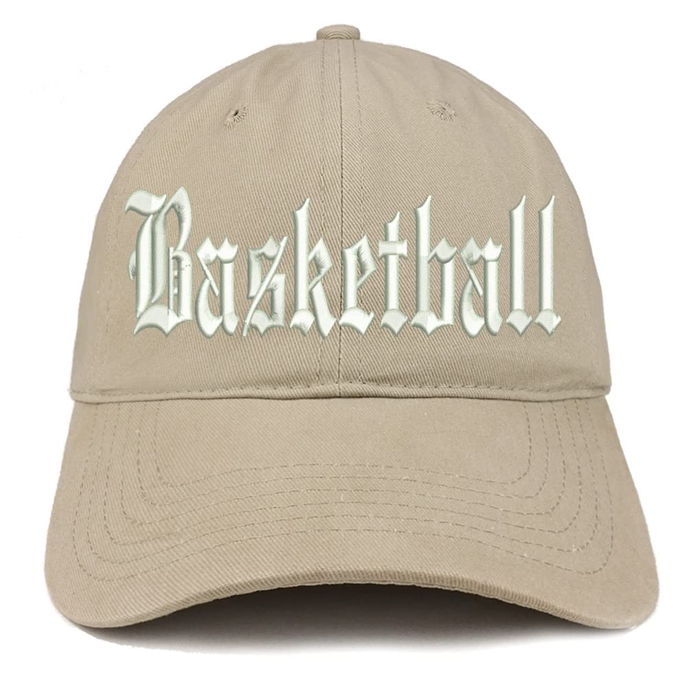 Trendy Apparel Shop Old English Basketball Low Profile Soft Cotton Baseball Cap