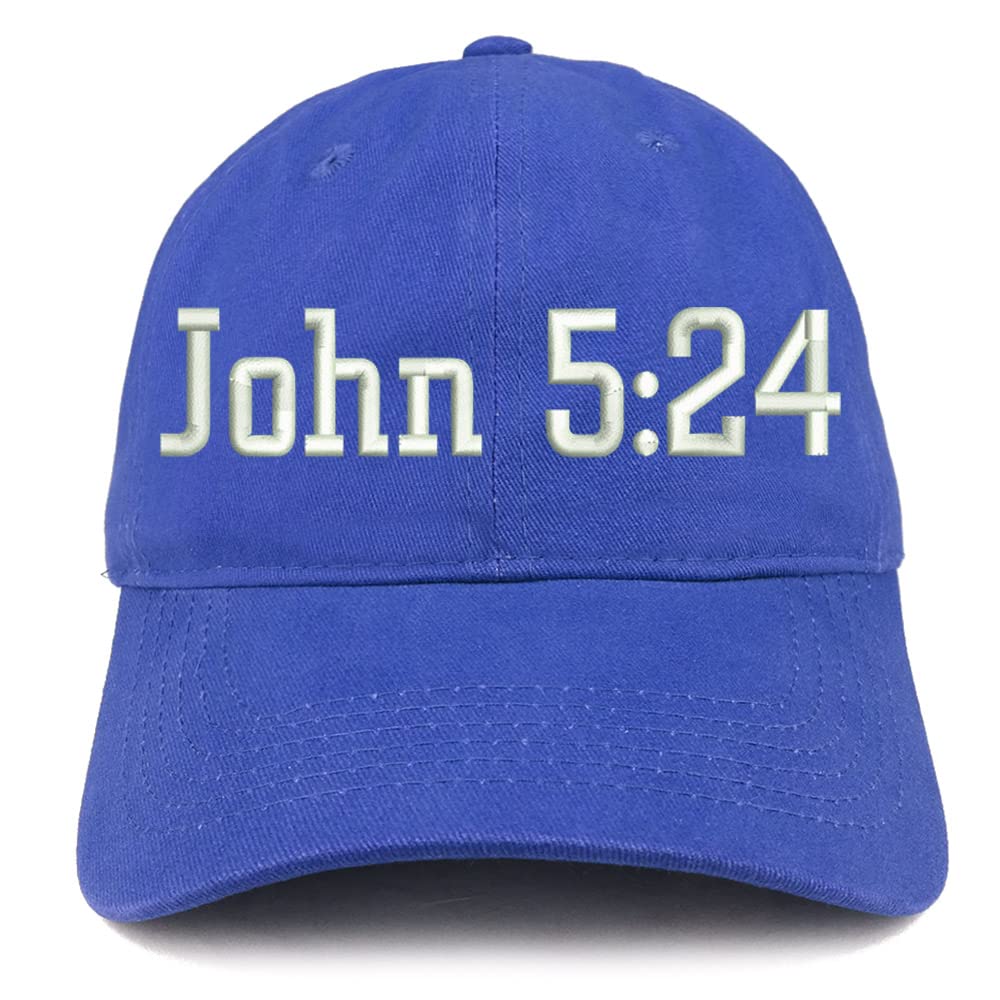 Trendy Apparel Shop John 5:24 Low Profile Soft Cotton Baseball Cap