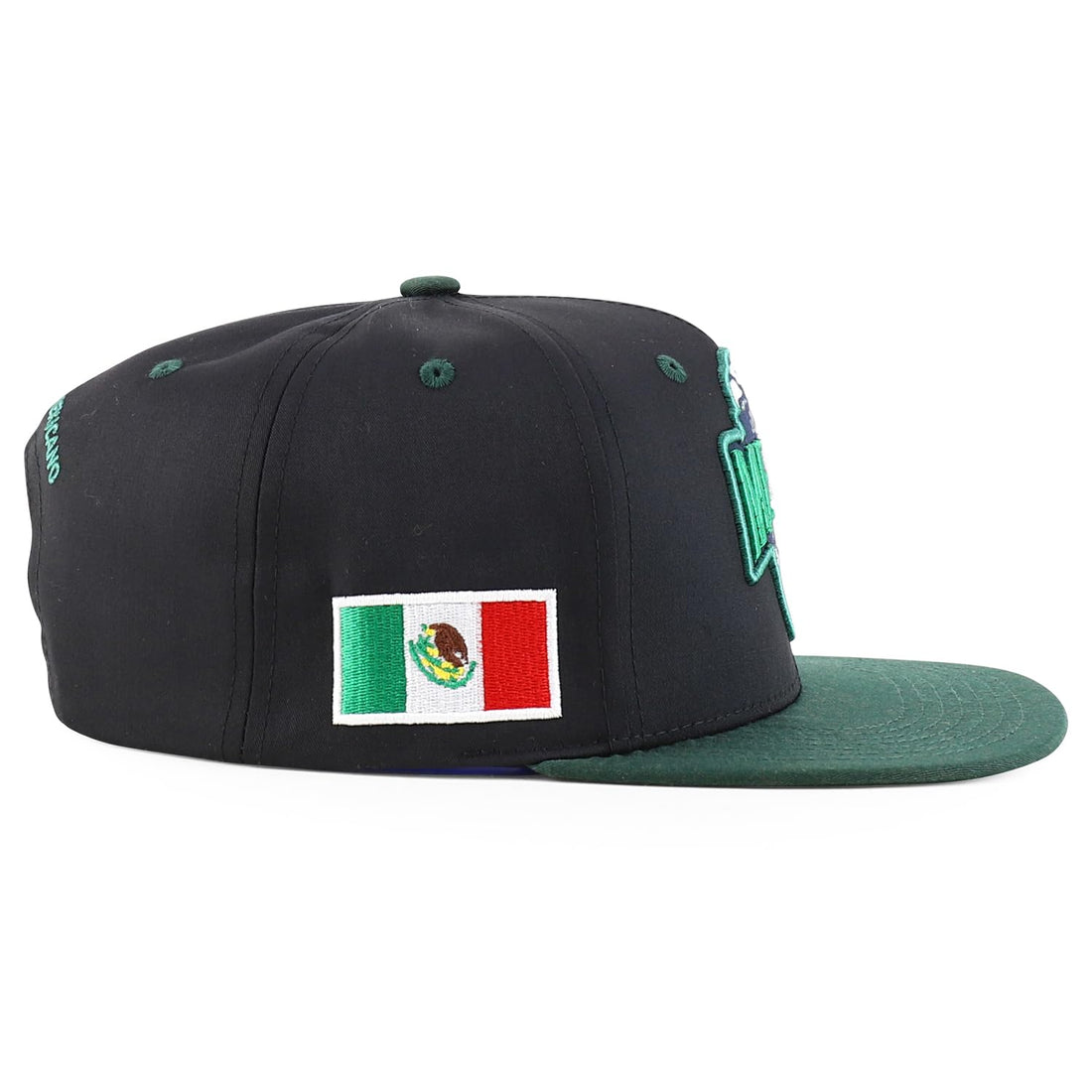 Trendy Apparel Shop Mexico El Tri Soccer Theme Embroidered Flatbill Snapback Cap